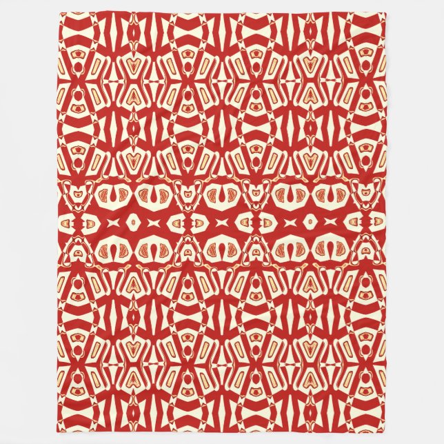 Polaire Grande couverture 60" x 80" rouge couleur design c (Devant)