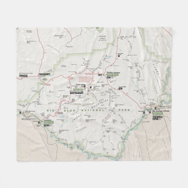 Polaire Grande couverture de carte de courbure (le Texas) (Devant (Horizontal))