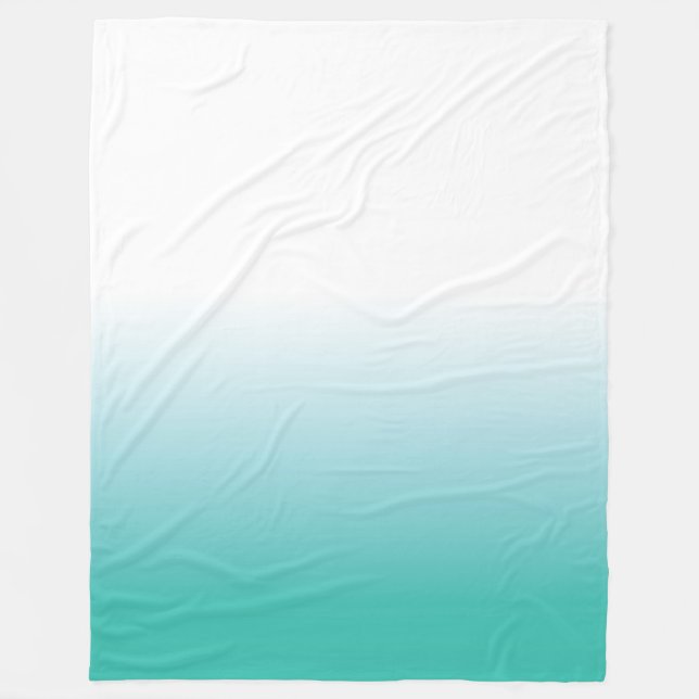 POLAIRE GRANDE COUVERTURE DE L'AQUA OMBRE DE TURQUOISE (Devant)