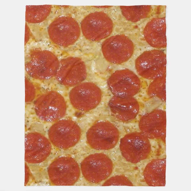 Polaire grande couverture pizza pepperoni (Devant)