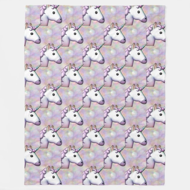 Polaire hologramme unicorn emoji chambre couverture (Devant)