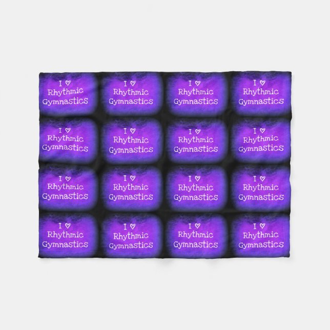 Polaire J'aime la couverture d'ouatine de gymnastique (Devant (Horizontal))