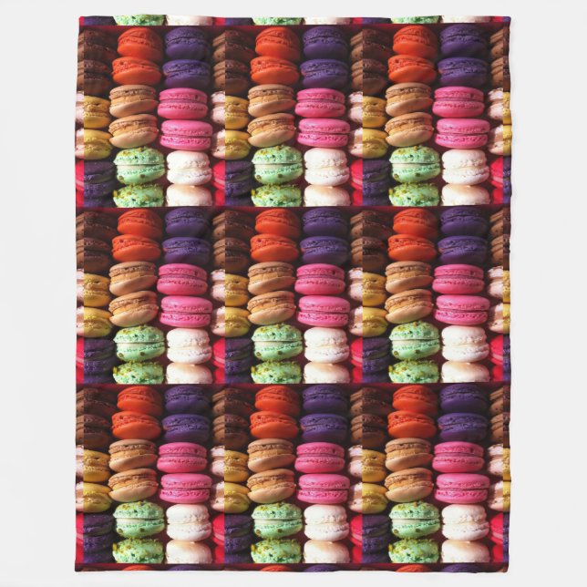 Polaire jetez la couverture de cookies macaron (Devant)