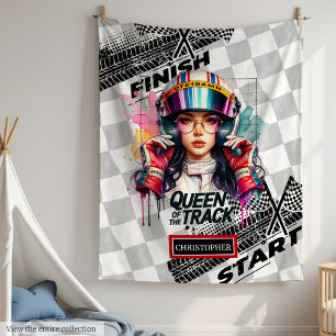 Polaire Jeux Sport Couverture voiture Formule 1 Girl Cadea