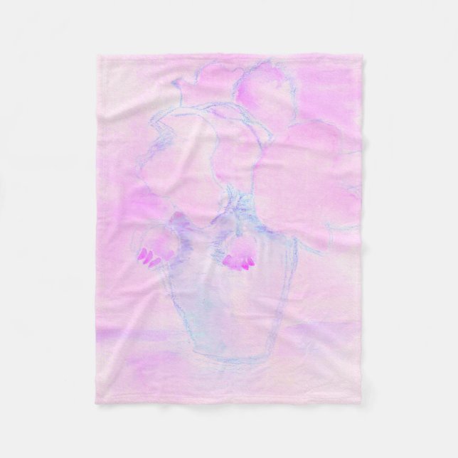 Polaire Jolie couverture en molleton de fleurs violettes e (Devant)