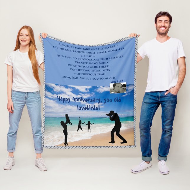 Polaire Jolie couverture moyenne en fleece personnalisable (En situation)