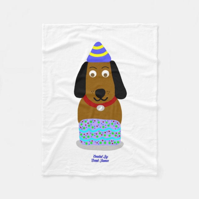 Polaire Joyeuse Coupe d'Anniversaire petite couverture en  (Devant)