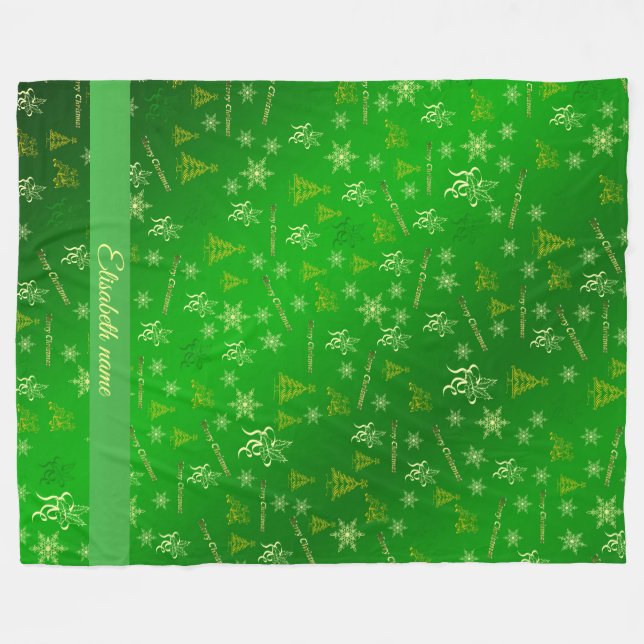 Polaire joyeux noël fleese couverture modèle (Devant (Horizontal))