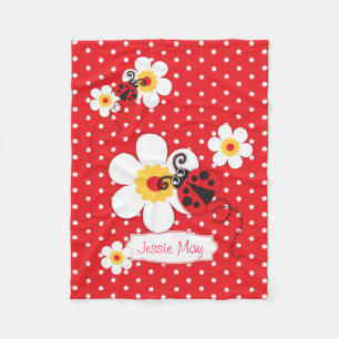 Polaire La coccinelle de Ladybird fleurit la couverture