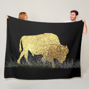 Polaire La couverture en toison de Buffalo d'or