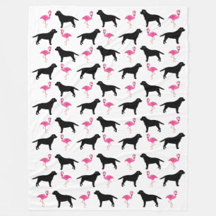 Polaire Labradors et couverture de Flamants roses - grande