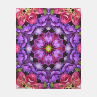 Polaire Lavande et couverture rose d'ouatine de mandala de