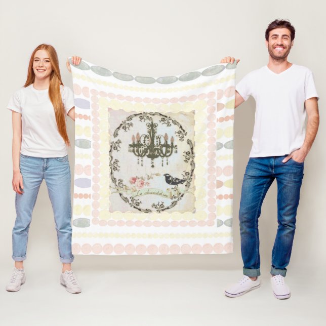 Polaire "Le Chandelier" et couverture en laine de perles (En situation)