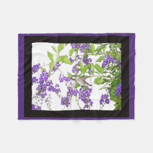Polaire Le colibri fleurit la couverture d'ouatine