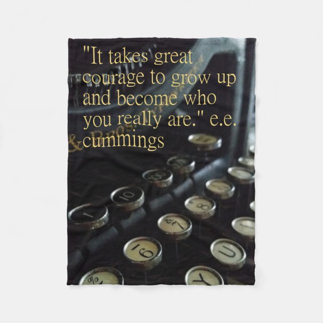 Polaire Le "courage" cru tapent la couverture à la machine (Devant)