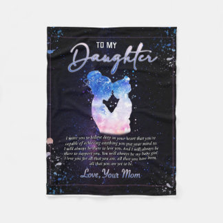 Polaire Lettre personnalisée à ma fille, couverture pour