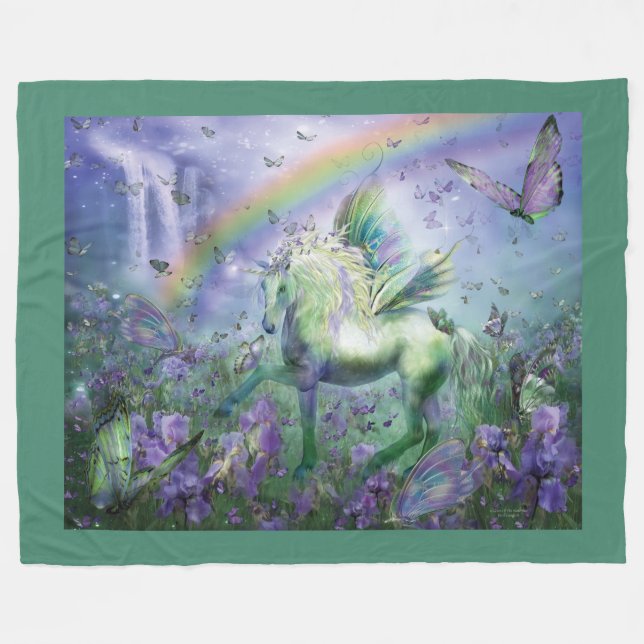 Polaire Licorne de la couverture d'ouatine d'art de Buttys (Devant (Horizontal))