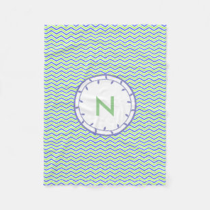 Polaire Lilac et Monogramme vert Modèle de couverture en p