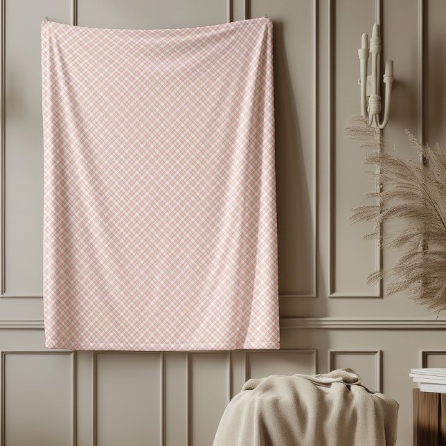 Polaire Lit doux ou couverture de canapé Rose or (Soft Rose Gold Plaid Bed or Couch Blanket)