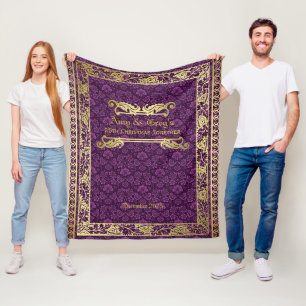 Polaire Livre classique Couverture Gold Foliage Purple Dam
