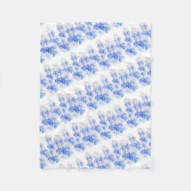 Polaire Lobelia couverture à fleurs rayées bleu (Devant)