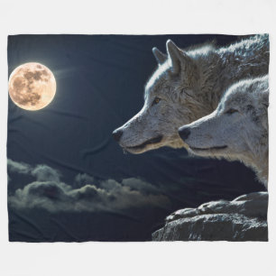 Polaire Loups dans la couverture d'ouatine de clair de