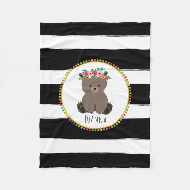Polaire L'ours de Boho barre la couverture d'ouatine de (Devant)