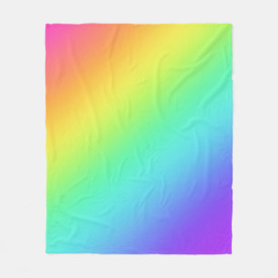 Polaire Lumineuse Arc-en-ciel Dégradé Couverture en pola