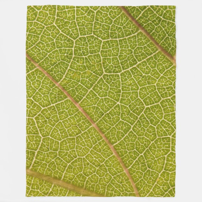Polaire Macro couverture d'ouatine de feuille verte (Devant)