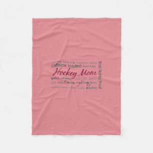 Polaire Maman d'hockey - couverture d'ouatine de collage