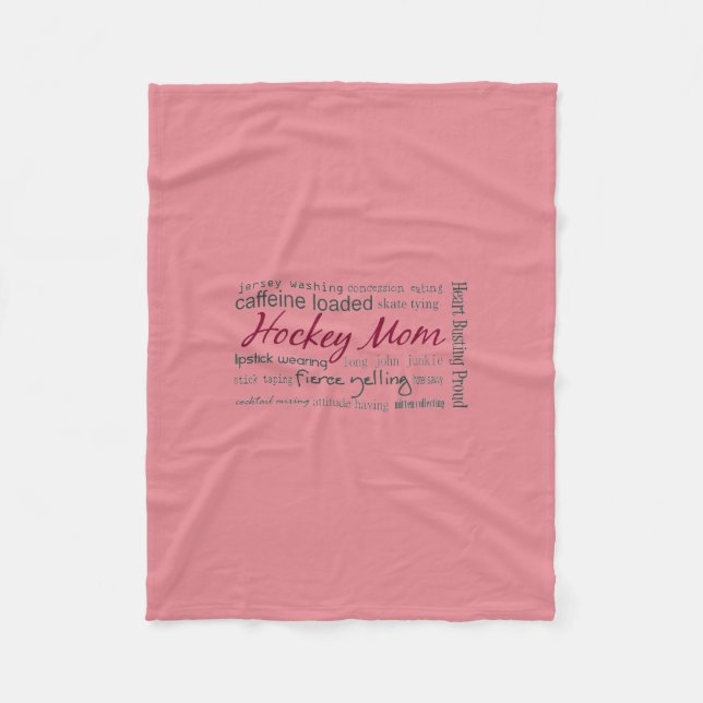 Polaire Maman d'hockey - couverture d'ouatine de collage (Devant)