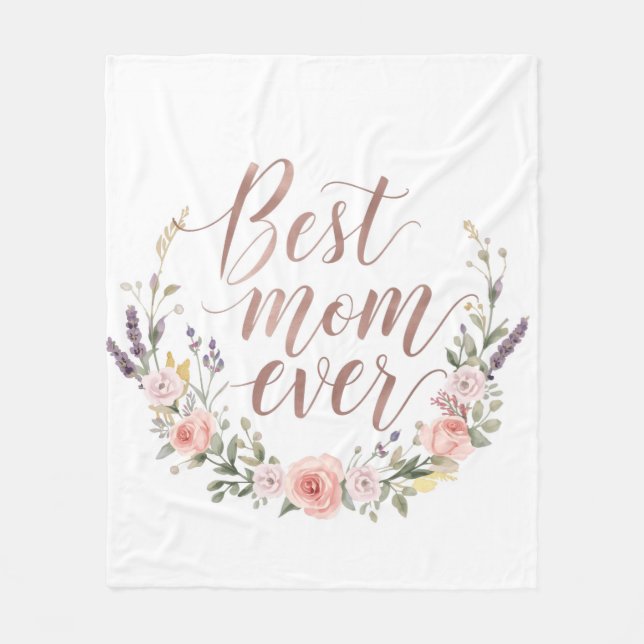 Polaire Meilleure Maman Ever – Couverture en molleton de c (Devant)