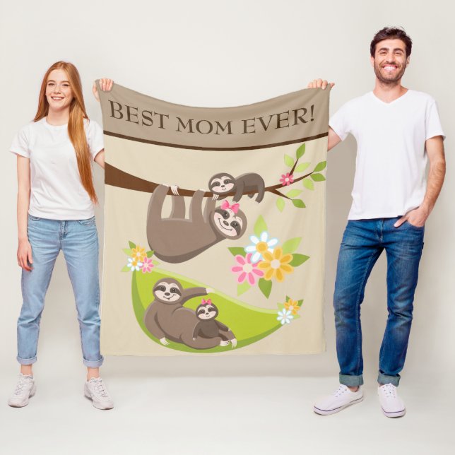 Polaire Meilleure maman jamais jolie couverture paresseuse (En situation)