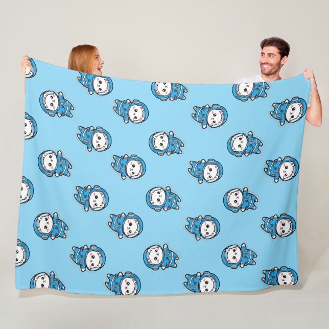 Polaire Mignon chat astronaute couverture en molleton phot (En situation)