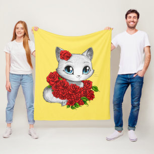 Polaire MILIEU rose romantique de couverture d'ouatine de