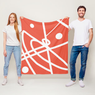 Polaire Minimalisme Abstrait Lignes Blanches Couverture Bl