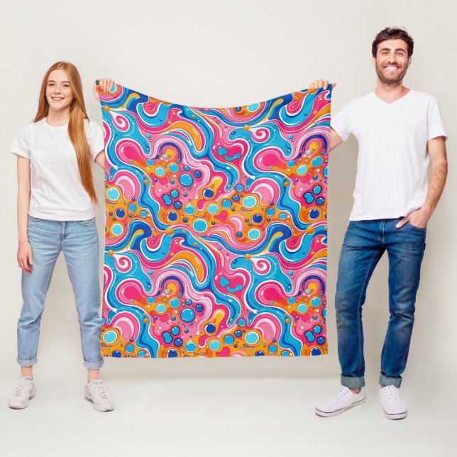 Polaire motif Abstrait 1194 avec art fluide - Couverture (En situation)