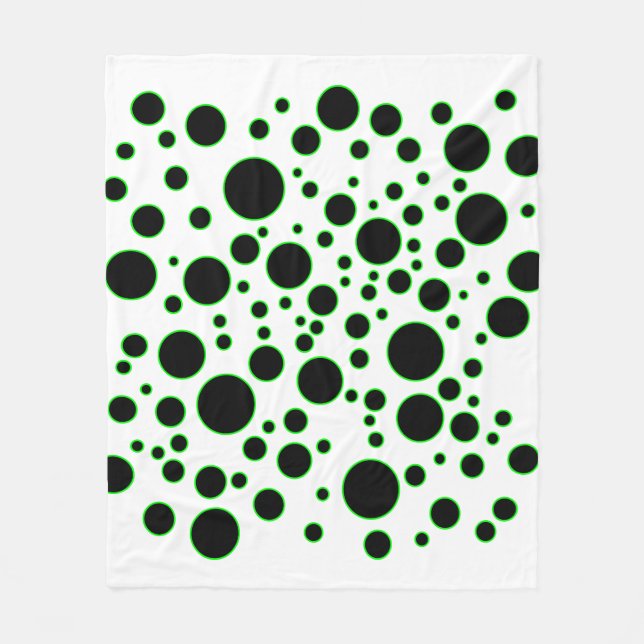 Polaire Motif Cercle Vert Moderne Couverture Abstraite Vid (Devant)
