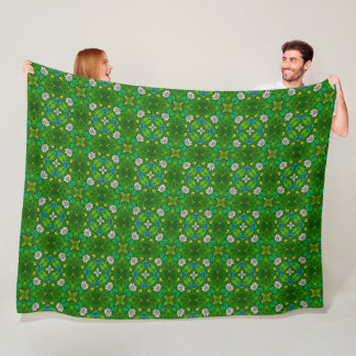 Polaire Motif Daisy Sur Couverture En Toison Verte