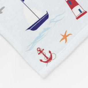 Polaire Motif nautique - Jeu de couverture