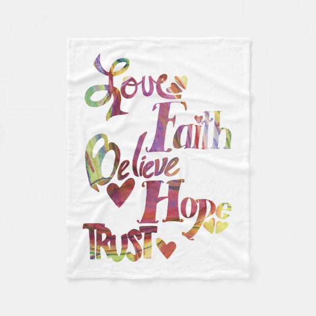 Polaire Mots Inspirants Couverture Chemo (Devant)