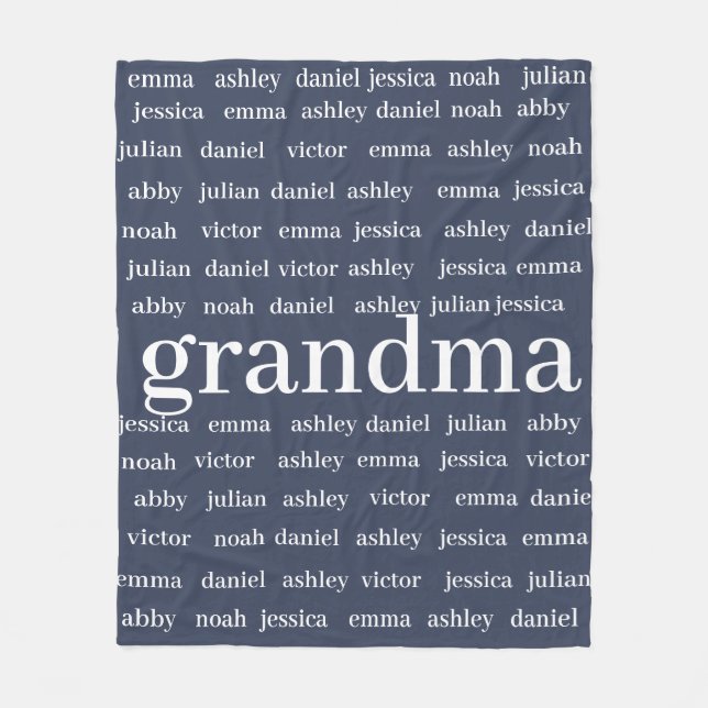 Polaire Nom personnalisé Couverture grand-mère, Couverture (Devant)