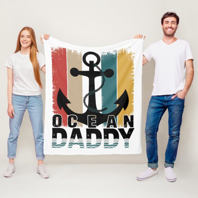 Polaire Ocean Daddy | Couverture à thème marin confortable (En situation)