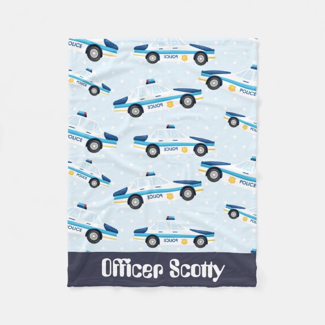 Polaire Officier ajouter le nom police couverture bébé (Devant)