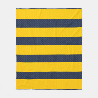 Polaire Or et rayures bleues et couverture de diagonales
