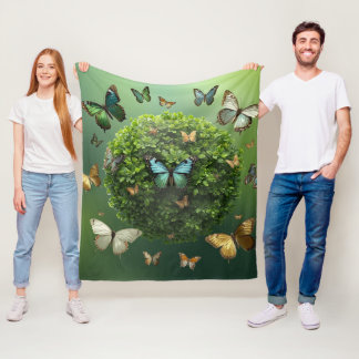 Polaire Papillon Harmonie Sphère de Nature Couverture en L