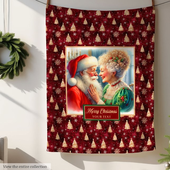 Polaire Parfait couverture de Noël Mr & Mrs Claus Holiday (Perfect Christmas Blanket Mr & Mrs Claus Holiday Gift)