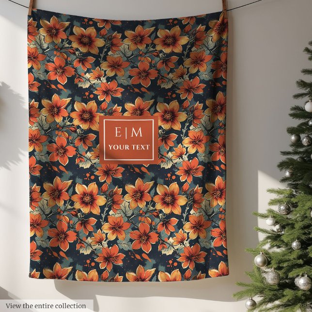 Polaire Pastel automne couleurs muettes couverture en terr (Pastel autumn muted colors terracotta blanket)