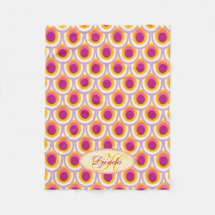 Polaire Peacock plumes ovale motif rose  nommé couverture