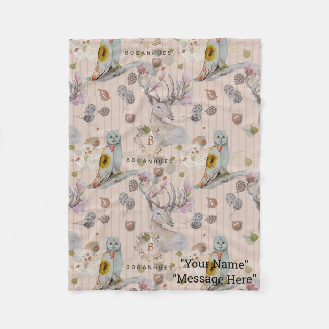 Polaire Pépinière florale imprimer couverture bébé (Devant)